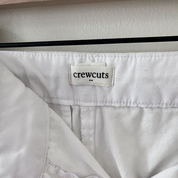 Girls Crewcuts J.CREW White Chino Casual Shorts Scalloped Hem - Size 12 - Picture 5 of 7